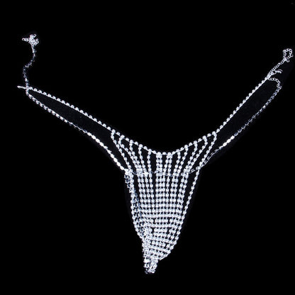 Chain Crystal Thong