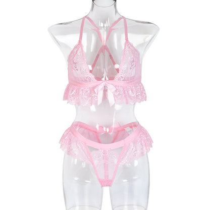 Lace Sling Backless Lingerie Set