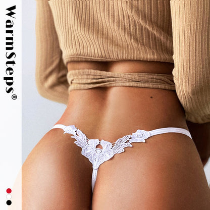 3 Piece set T-back Embroidery G-string